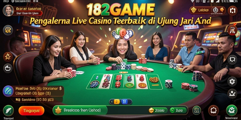 Tampilan gameplay Live Casino yang menarik di 182GAME.
