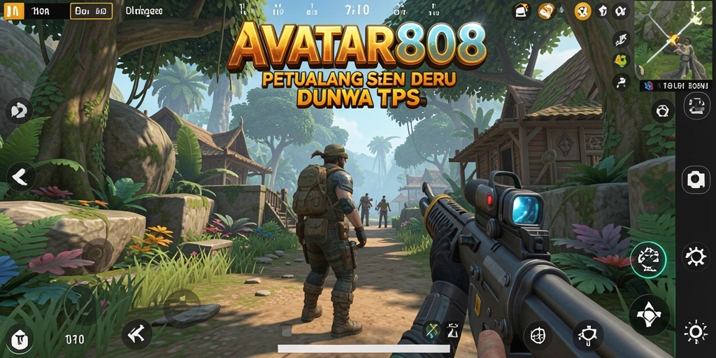 Tangkapan layar menampilkan aksi mendebarkan dalam AVATAR808 dengan firefight intens.