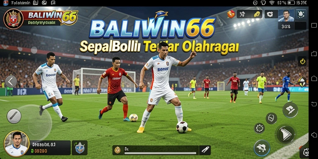 Screenshot BALIWIN66 menunjukkan aksi tendangan bebas dalam permainan sepak bola.