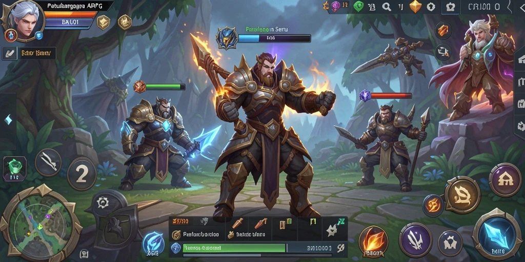 Tampilan gameplay epik dalam petualangan ARPG.