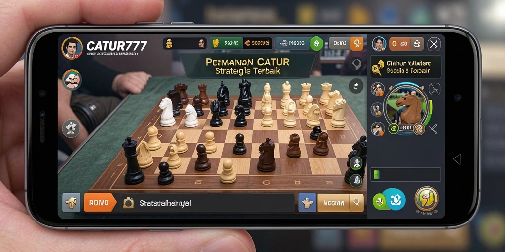 Tampilan menarik dari gameplay catur di CATUR777 yang seru dan menantang.