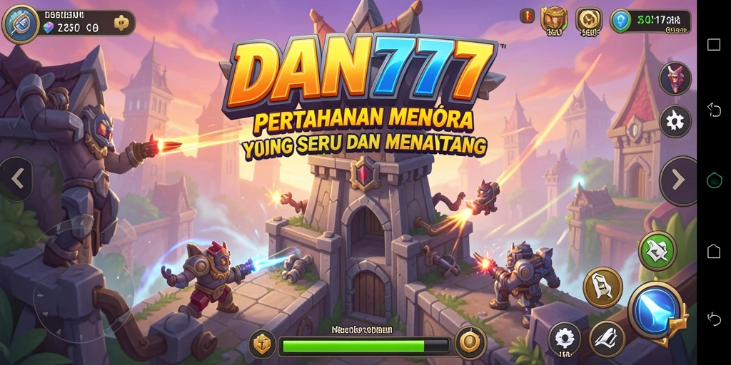 Tampilan gameplay seru dari DAN777 dalam genre Tower Defense.