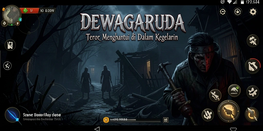 Tampilan gameplay DEWAGARUDA yang menyeramkan dan mencekam.