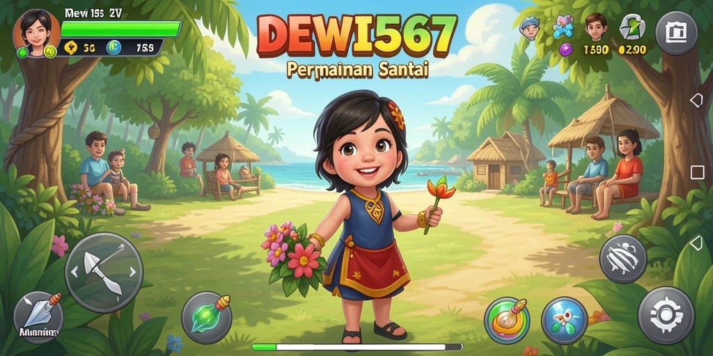 Tangkapan layar gameplay DEWI567 yang ceria dan menghibur.