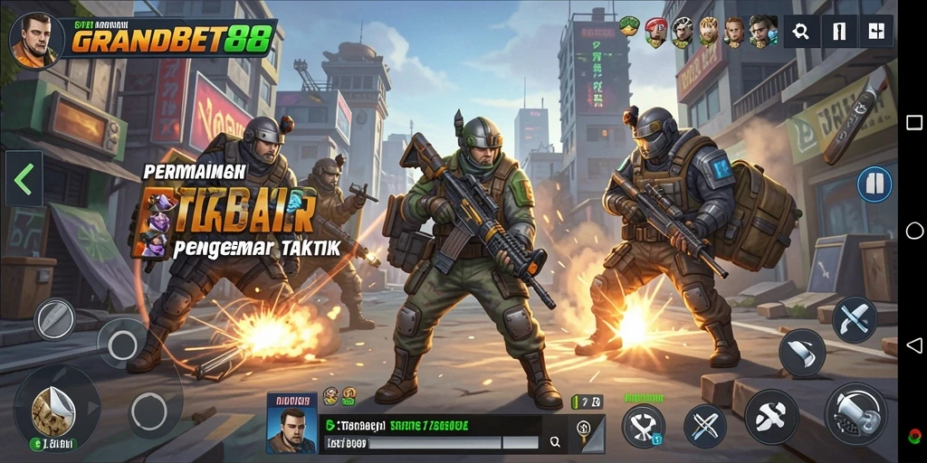 Screenshot gameplay GRANDBET88 menampilkan aksi strategis yang mendebarkan.