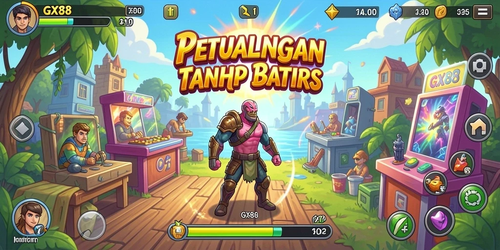 Tampilan gameplay GX88 yang seru dan berwarna-warni.
