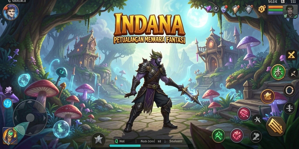 Tampilan utama gameplay INDAAA yang memikat dan penuh petualangan.