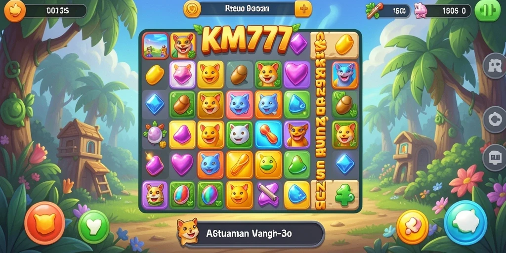 Tampilan gameplay KM777 yang seru dan penuh warna.