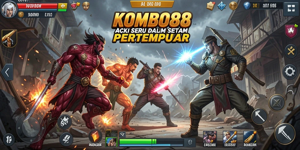 Tampilan mengesankan gameplay aksi KOMBO88 yang mendebarkan.