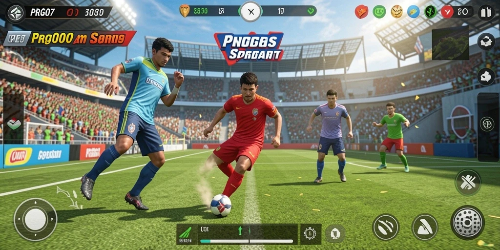 Screenshot gameplay PRG007 yang menunjukkan aksi seru di lapangan.