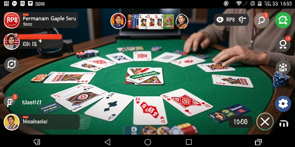 Gameplay Gaple seru dan interaktif di RP8.