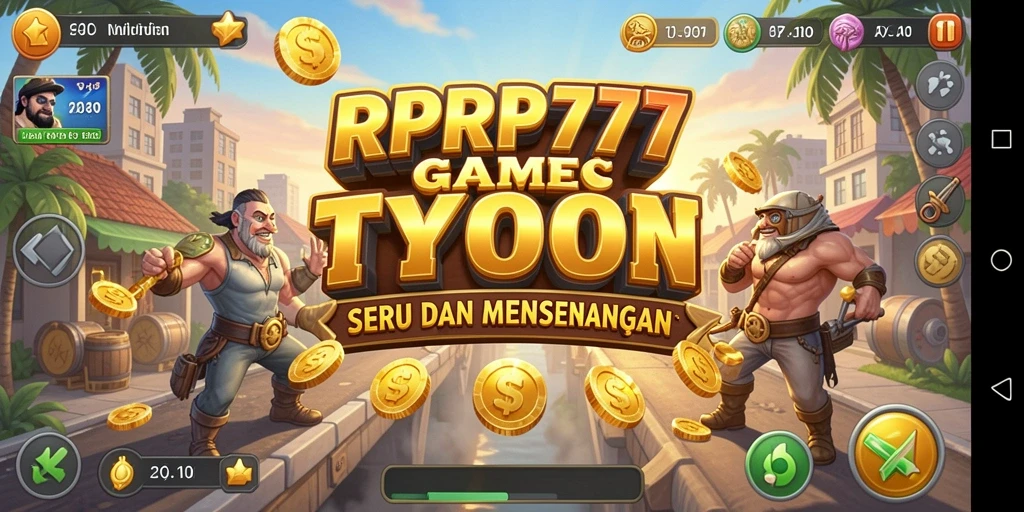 Tampilan gameplay RPRP777 dengan elemen Tycoon yang menarik dan interaktif.
