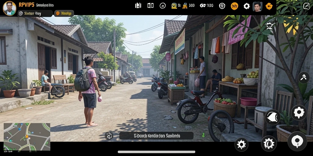 Tampilan utama RPVIP5 menampilkan gameplay simulasi yang menarik.