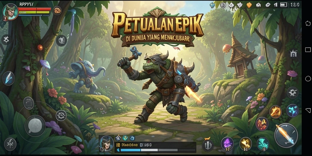 Tampilan gameplay RPYYY yang menakjubkan dengan petualangan yang epik.
