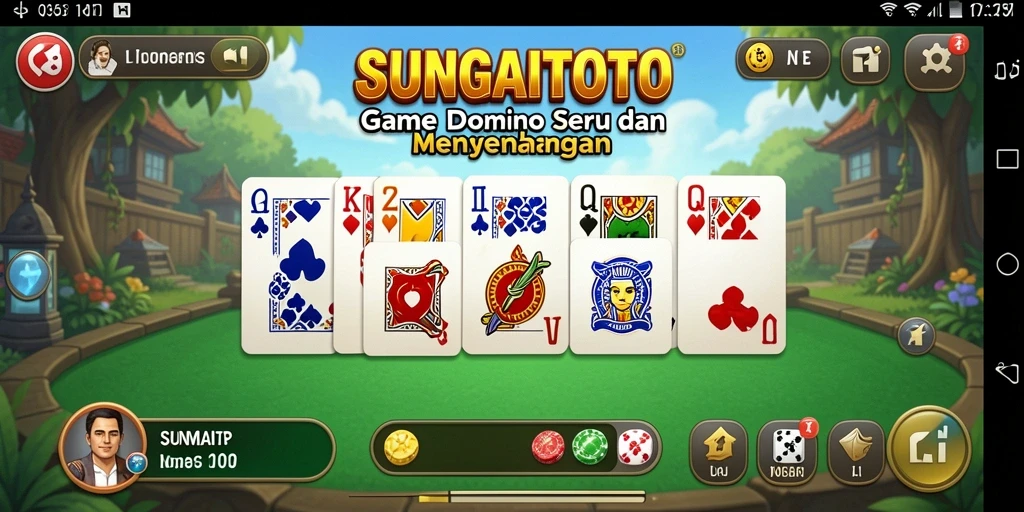 Tampilan gameplay yang menarik dalam SUNGAITOTO dengan fitur Domino.